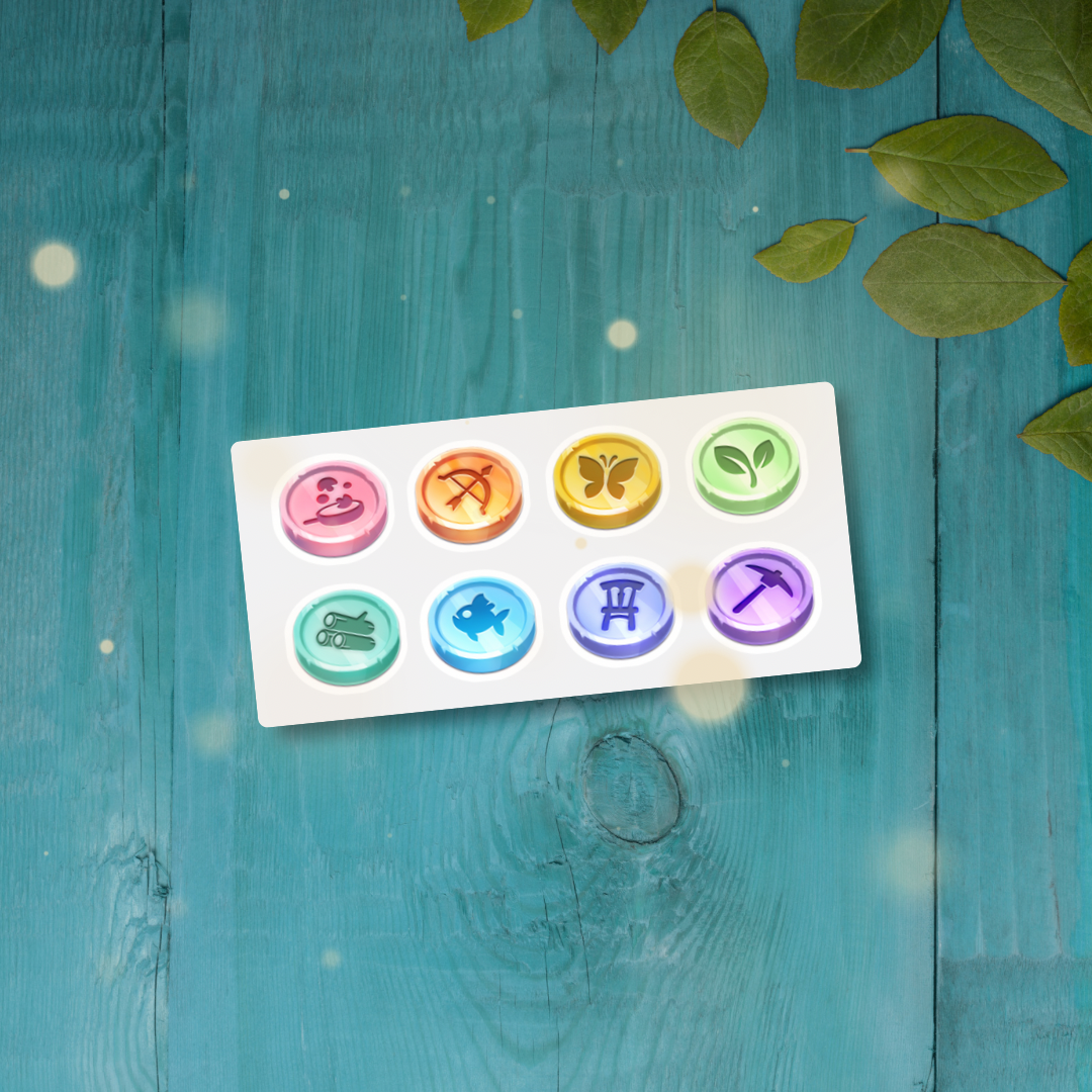 Skill Medallion Sticker Sheet