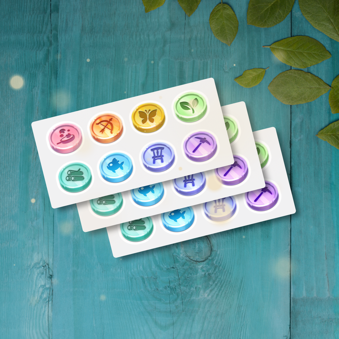Skill Medallion Sticker Sheet