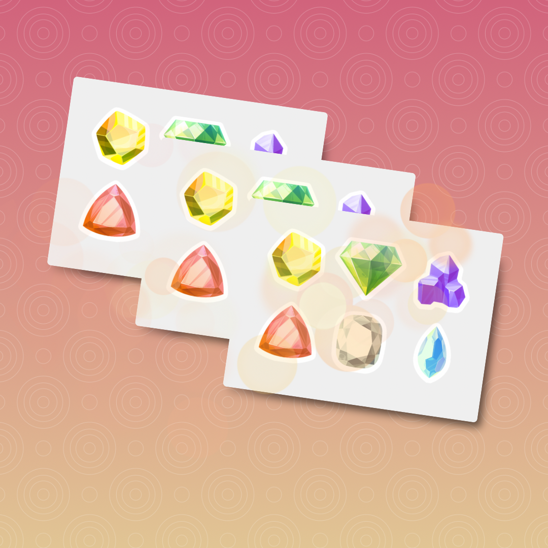 Community Gemstones Sticker Set